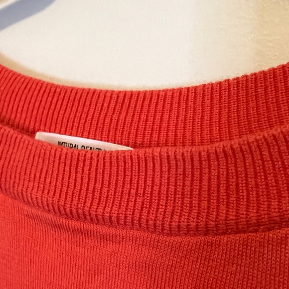 NATURAL BEAUTY BACIC  Ligtht  Orange woolen Sweater - Picture 4 of 6